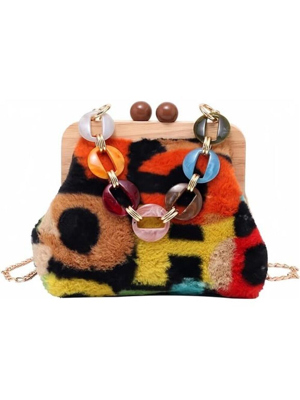 Womens Shoulder Bag Crossbody Tote Purse Corduroy Chain Y2K Clutch Wallet